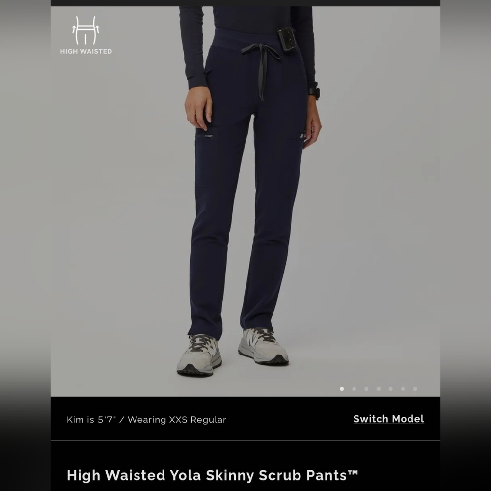 Figs High Waisted Yola Skinny Scrub Pants